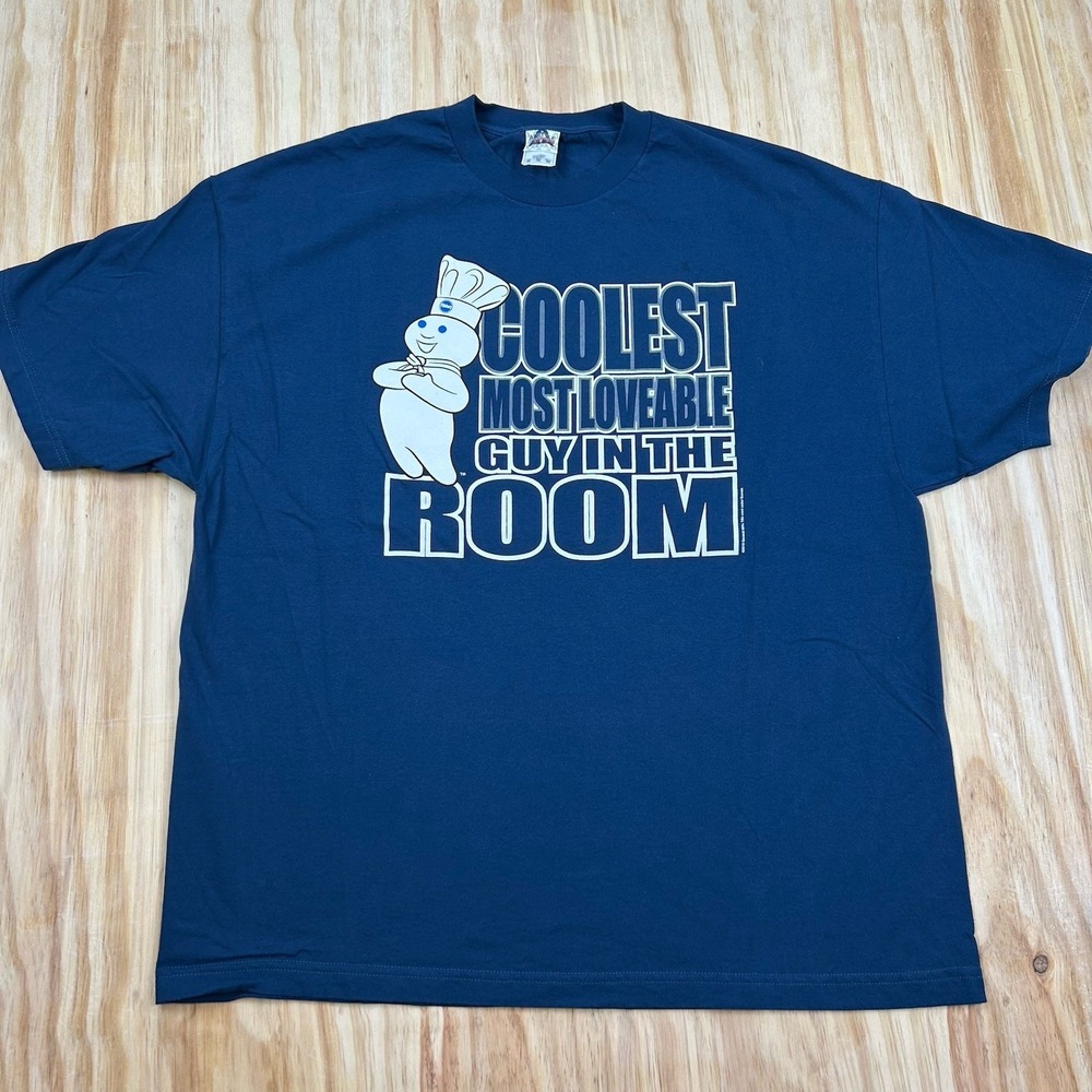 Y2k Size 2XL Pillsbury Doughboy T-Shirt 2009 Coolest Loveable Guy Funny Meme